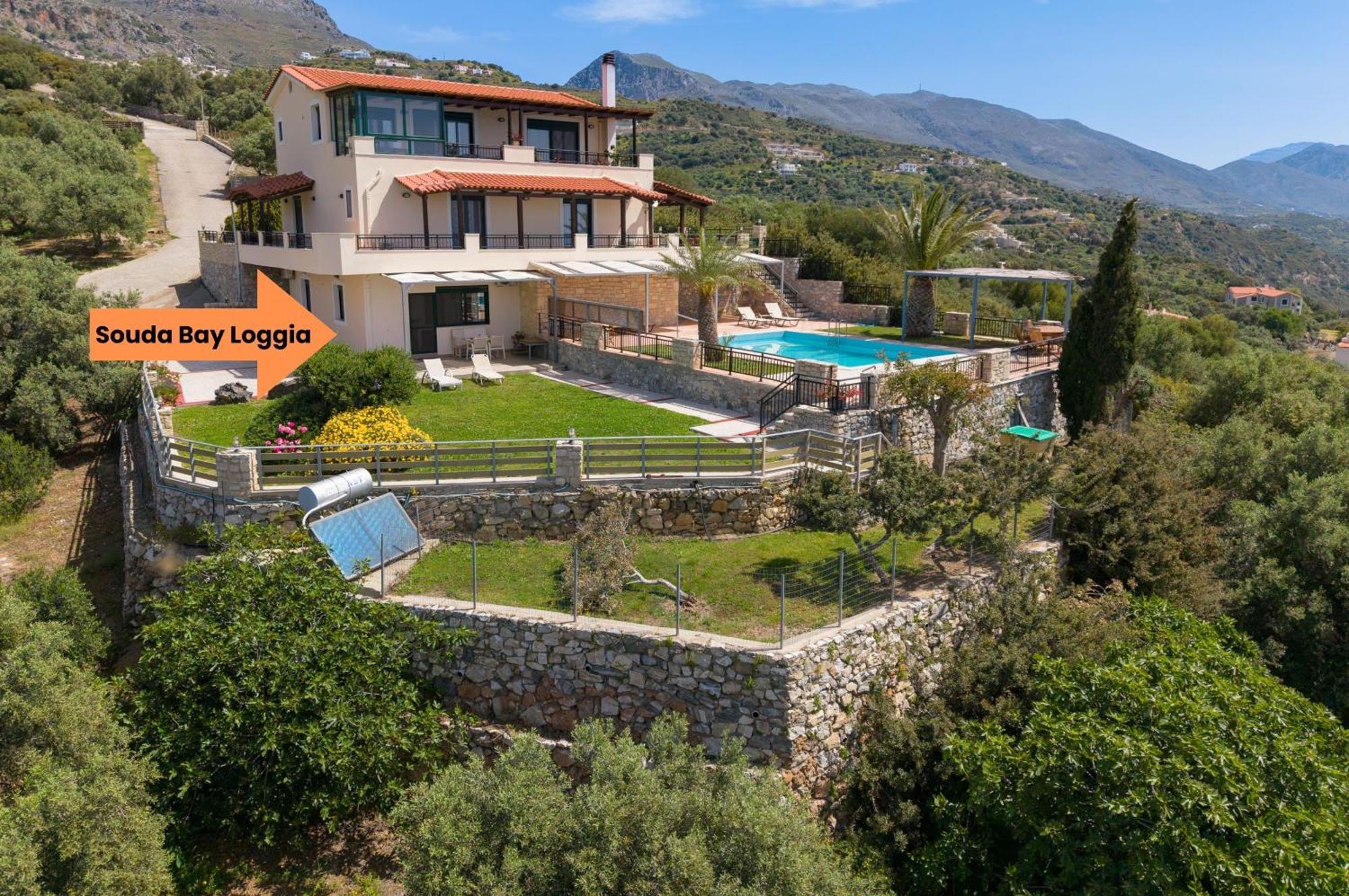 Souda Bay Loggia Villa Sellía Buitenkant foto